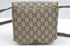 Authentic GUCCI GG Plus Shoulder Cross Body Bag GG PVC Leather Brown Junk 8292H