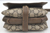 Authentic GUCCI GG Plus Shoulder Cross Body Bag GG PVC Leather Brown Junk 8292H