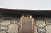 Authentic GUCCI GG Plus Shoulder Cross Body Bag GG PVC Leather Brown Junk 8292H