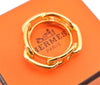 Authentic HERMES Scarf Ring Chaine d'Ancre Chain Design Gold Tone Box 8293F