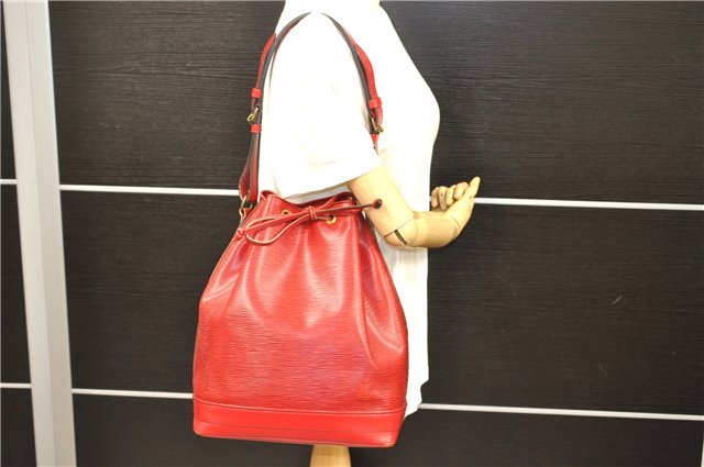 Authentic LOUIS VUITTON Epi Noe Red Shoulder Bag M44007 LV 8296C