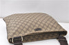 Authentic GUCCI Shoulder Cross Body Bag Purse GG PVC Leather 201446 Brown 8298F