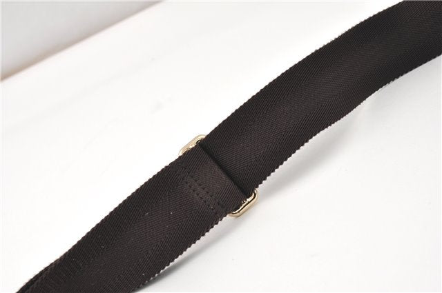 Authentic GUCCI Shoulder Cross Body Bag Purse GG PVC Leather 201446 Brown 8298F