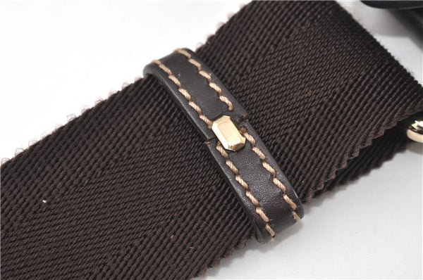 Authentic GUCCI Shoulder Cross Body Bag Purse GG PVC Leather 201446 Brown 8298F