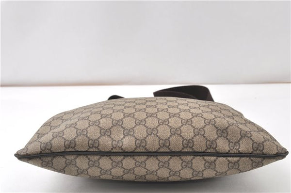 Authentic GUCCI Shoulder Cross Body Bag Purse GG PVC Leather 201446 Brown 8298F