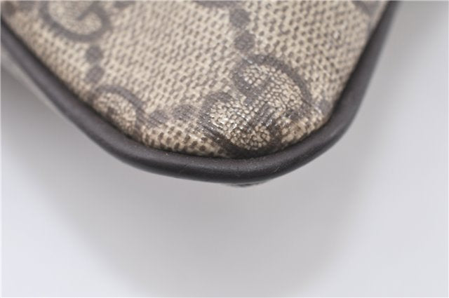 Authentic GUCCI Shoulder Cross Body Bag Purse GG PVC Leather 201446 Brown 8298F