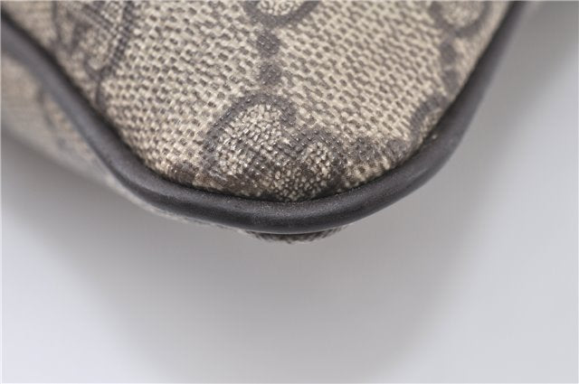 Authentic GUCCI Shoulder Cross Body Bag Purse GG PVC Leather 201446 Brown 8298F