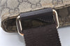 Authentic GUCCI Shoulder Cross Body Bag Purse GG PVC Leather 201446 Brown 8298F