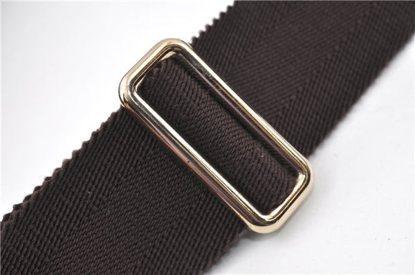 Authentic GUCCI Shoulder Cross Body Bag Purse GG PVC Leather 201446 Brown 8298F