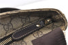 Authentic GUCCI Shoulder Cross Body Bag Purse GG PVC Leather 201446 Brown 8298F