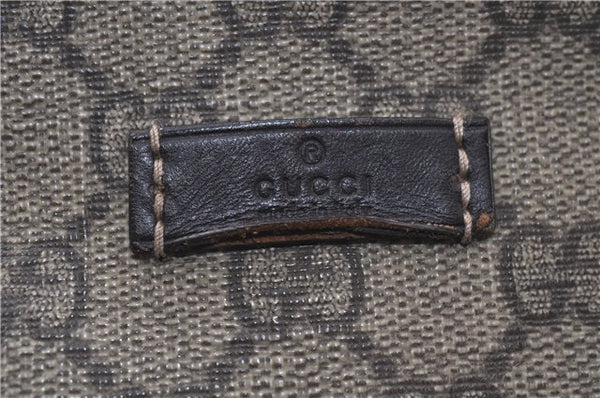 Authentic GUCCI Shoulder Cross Body Bag Purse GG PVC Leather 201446 Brown 8298F