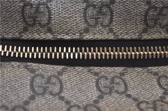 Authentic GUCCI Shoulder Cross Body Bag Purse GG PVC Leather 201446 Brown 8298F