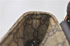 Authentic GUCCI Shoulder Cross Body Bag Purse GG PVC Leather 201446 Brown 8298F