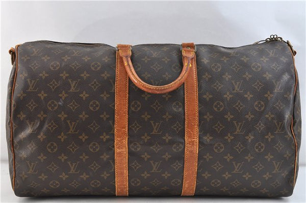 Auth LOUIS VUITTON Monogram Keepall Bandouliere 55 Boston Bag M41414 LV 8299C