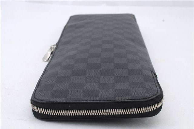 Authentic LOUIS VUITTON Damier Graphite Etui 5 Cravat Tie Case N41136 LV 8300C