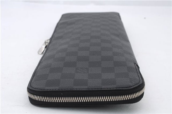 Authentic LOUIS VUITTON Damier Graphite Etui 5 Cravat Tie Case N41136 LV 8300C