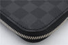 Authentic LOUIS VUITTON Damier Graphite Etui 5 Cravat Tie Case N41136 LV 8300C