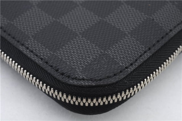 Authentic LOUIS VUITTON Damier Graphite Etui 5 Cravat Tie Case N41136 LV 8300C