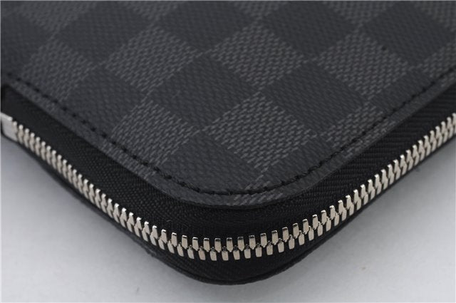 Authentic LOUIS VUITTON Damier Graphite Etui 5 Cravat Tie Case N41136 LV 8300C