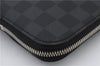 Authentic LOUIS VUITTON Damier Graphite Etui 5 Cravat Tie Case N41136 LV 8300C