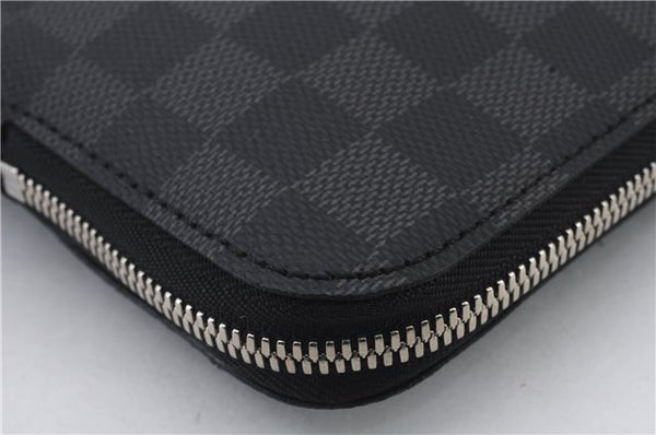 Authentic LOUIS VUITTON Damier Graphite Etui 5 Cravat Tie Case N41136 LV 8300C