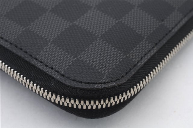 Authentic LOUIS VUITTON Damier Graphite Etui 5 Cravat Tie Case N41136 LV 8300C