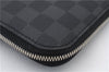 Authentic LOUIS VUITTON Damier Graphite Etui 5 Cravat Tie Case N41136 LV 8300C
