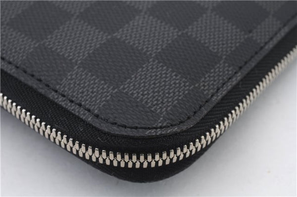 Authentic LOUIS VUITTON Damier Graphite Etui 5 Cravat Tie Case N41136 LV 8300C