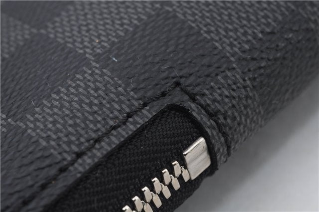 Authentic LOUIS VUITTON Damier Graphite Etui 5 Cravat Tie Case N41136 LV 8300C