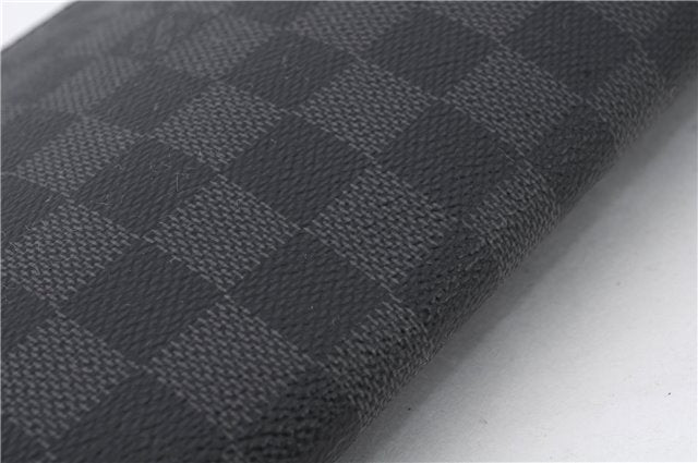 Authentic LOUIS VUITTON Damier Graphite Etui 5 Cravat Tie Case N41136 LV 8300C