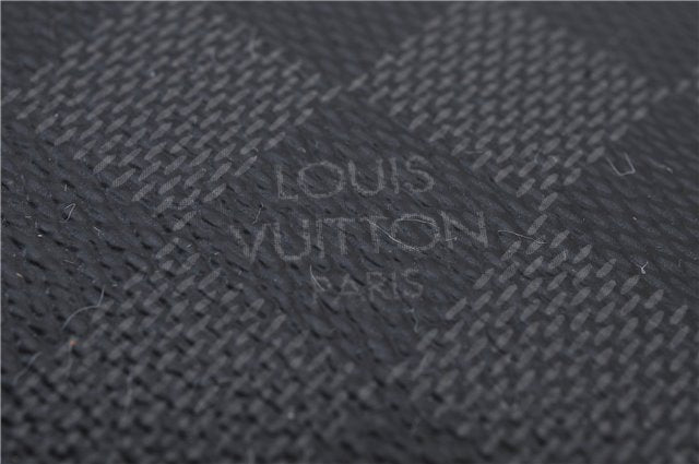 Authentic LOUIS VUITTON Damier Graphite Etui 5 Cravat Tie Case N41136 LV 8300C