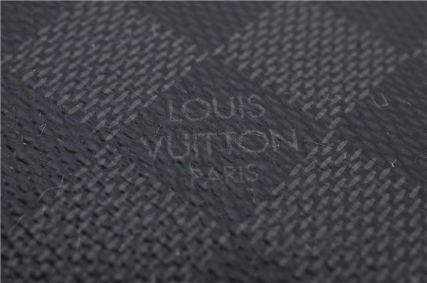 Authentic LOUIS VUITTON Damier Graphite Etui 5 Cravat Tie Case N41136 LV 8300C