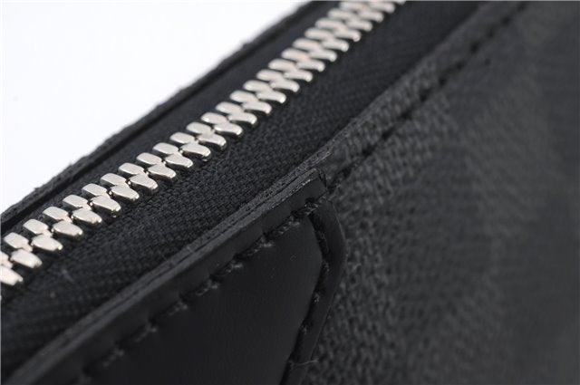 Authentic LOUIS VUITTON Damier Graphite Etui 5 Cravat Tie Case N41136 LV 8300C