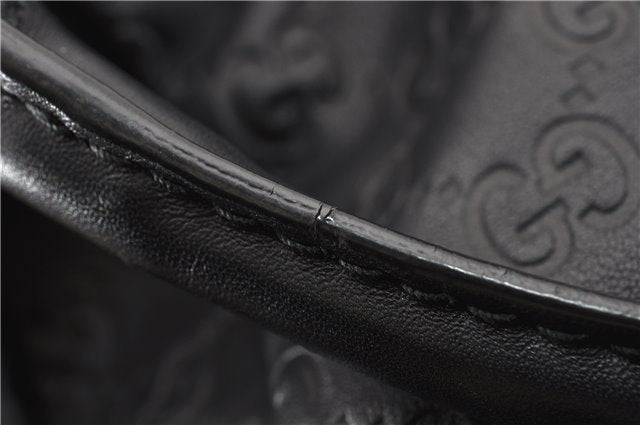 Authentic GUCCI Guccissima Sukey Shoulder Tote Bag GG Leather 211944 Black 8300F