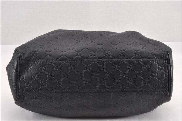 Authentic GUCCI Guccissima Sukey Shoulder Tote Bag GG Leather 211944 Black 8300F