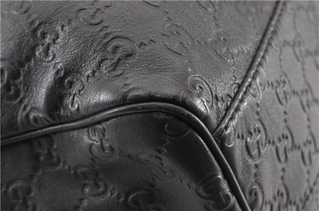 Authentic GUCCI Guccissima Sukey Shoulder Tote Bag GG Leather 211944 Black 8300F