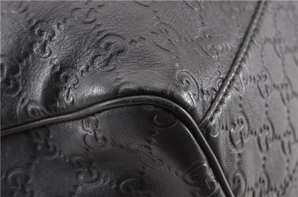 Authentic GUCCI Guccissima Sukey Shoulder Tote Bag GG Leather 211944 Black 8300F