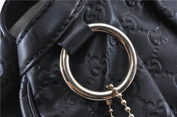 Authentic GUCCI Guccissima Sukey Shoulder Tote Bag GG Leather 211944 Black 8300F