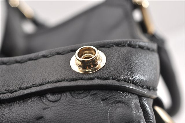 Authentic GUCCI Guccissima Sukey Shoulder Tote Bag GG Leather 211944 Black 8300F