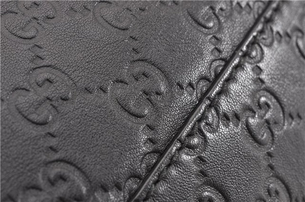 Authentic GUCCI Guccissima Sukey Shoulder Tote Bag GG Leather 211944 Black 8300F