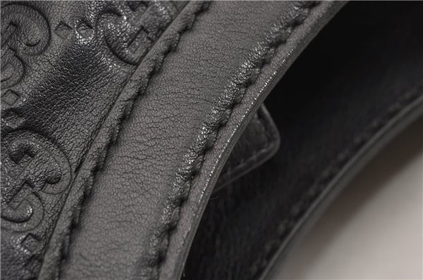 Authentic GUCCI Guccissima Sukey Shoulder Tote Bag GG Leather 211944 Black 8300F