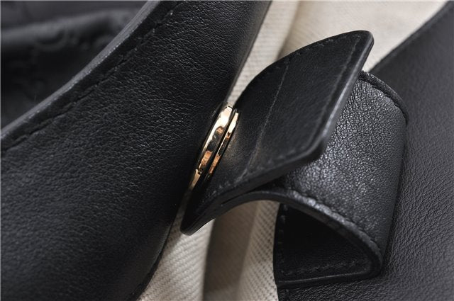 Authentic GUCCI Guccissima Sukey Shoulder Tote Bag GG Leather 211944 Black 8300F
