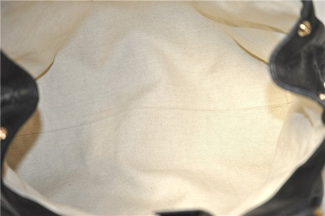 Authentic GUCCI Guccissima Sukey Shoulder Tote Bag GG Leather 211944 Black 8300F