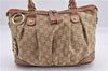 Authentic GUCCI Sukey 2Way Tote Bag GG Canvas Leather 247902 Brown 8301F