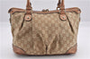 Authentic GUCCI Sukey 2Way Tote Bag GG Canvas Leather 247902 Brown 8301F