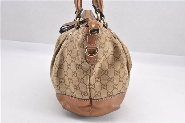 Authentic GUCCI Sukey 2Way Tote Bag GG Canvas Leather 247902 Brown 8301F