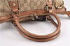 Authentic GUCCI Sukey 2Way Tote Bag GG Canvas Leather 247902 Brown 8301F