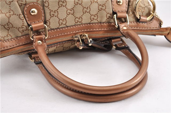 Authentic GUCCI Sukey 2Way Tote Bag GG Canvas Leather 247902 Brown 8301F