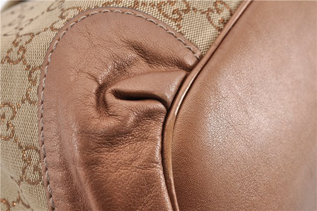 Authentic GUCCI Sukey 2Way Tote Bag GG Canvas Leather 247902 Brown 8301F