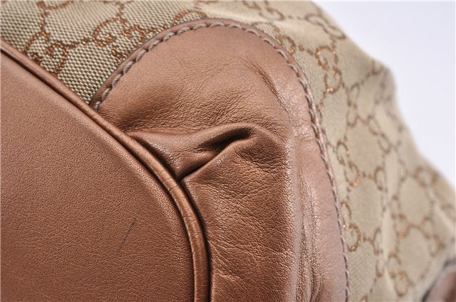 Authentic GUCCI Sukey 2Way Tote Bag GG Canvas Leather 247902 Brown 8301F